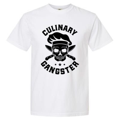 Chef Knife Skull Gangster Culinary Gangster Gift Funny Gift Garment-Dyed Heavyweight T-Shirt