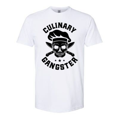 Chef Knife Skull Gangster Culinary Gangster Gift Funny Gift Softstyle CVC T-Shirt