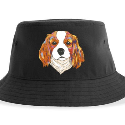 Cavalier King Spaniel Colorful Dog Sustainable Bucket Hat