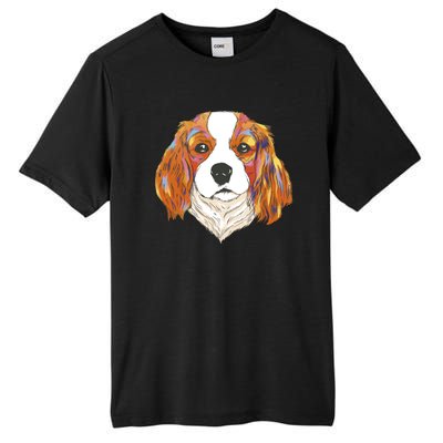 Cavalier King Spaniel Colorful Dog Tall Fusion ChromaSoft Performance T-Shirt