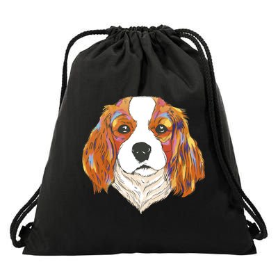 Cavalier King Spaniel Colorful Dog Drawstring Bag