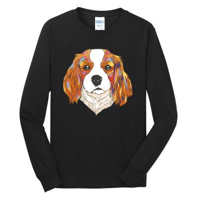 Cavalier King Spaniel Colorful Dog Tall Long Sleeve T-Shirt