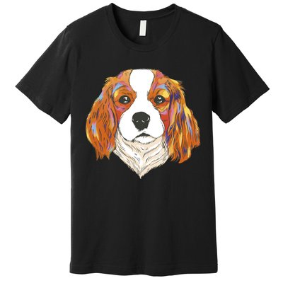 Cavalier King Spaniel Colorful Dog Premium T-Shirt