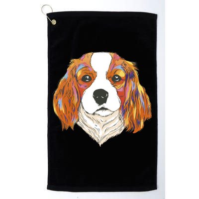 Cavalier King Spaniel Colorful Dog Golf Towel