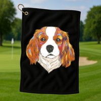 Cavalier King Spaniel Colorful Dog Golf Towel