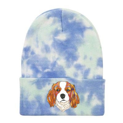 Cavalier King Spaniel Colorful Dog Tie Dye 12in Knit Beanie