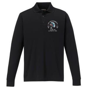 Chief Kickabitch Slapahoe Tribe Funny Native Performance Long Sleeve Polo