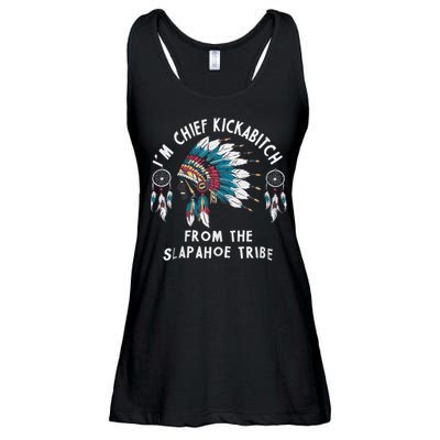 Chief Kickabitch Slapahoe Tribe Funny Native Ladies Essential Flowy Tank