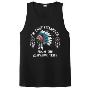 Chief Kickabitch Slapahoe Tribe Funny Native PosiCharge Competitor Tank