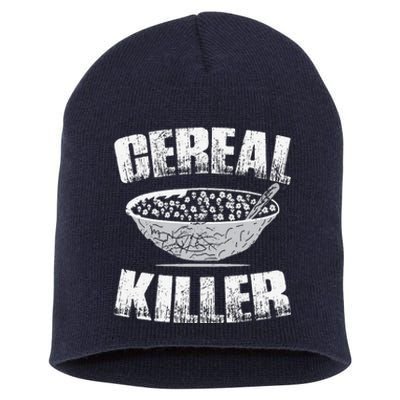 Cereal Killer Spooky Skull Gothic Culture Halloween Goth Short Acrylic Beanie