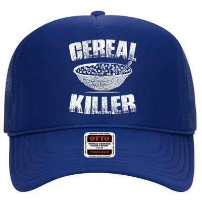 Cereal Killer Spooky Skull Gothic Culture Halloween Goth High Crown Mesh Back Trucker Hat