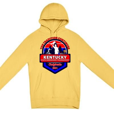 Chalybeate Ky State Horseshoe Pitching Tournament 2024 Premium Pullover Hoodie