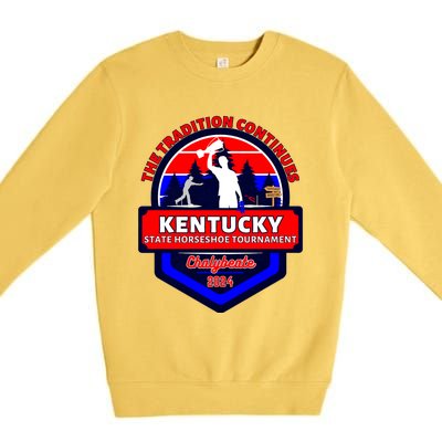 Chalybeate Ky State Horseshoe Pitching Tournament 2024 Premium Crewneck Sweatshirt