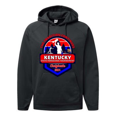 Chalybeate Ky State Horseshoe Pitching Tournament 2024 Performance Fleece Hoodie