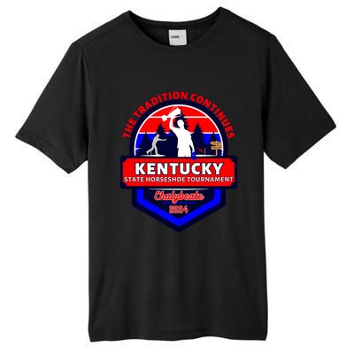 Chalybeate Ky State Horseshoe Pitching Tournament 2024 Tall Fusion ChromaSoft Performance T-Shirt