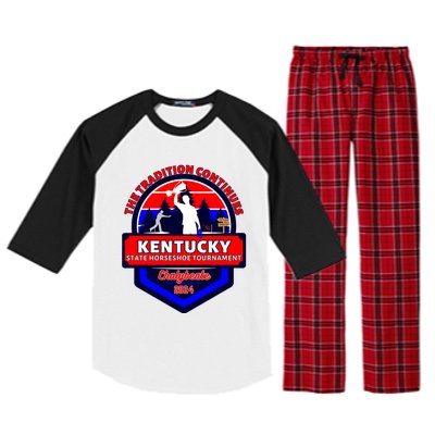 Chalybeate Ky State Horseshoe Pitching Tournament 2024 Raglan Sleeve Pajama Set