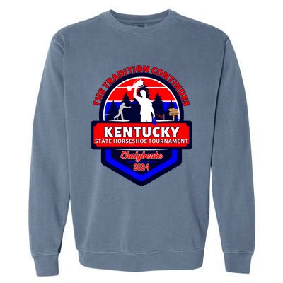 Chalybeate Ky State Horseshoe Pitching Tournament 2024 Garment-Dyed Sweatshirt