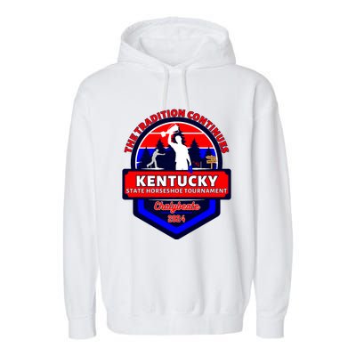 Chalybeate Ky State Horseshoe Pitching Tournament 2024 Garment-Dyed Fleece Hoodie