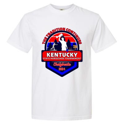 Chalybeate Ky State Horseshoe Pitching Tournament 2024 Garment-Dyed Heavyweight T-Shirt