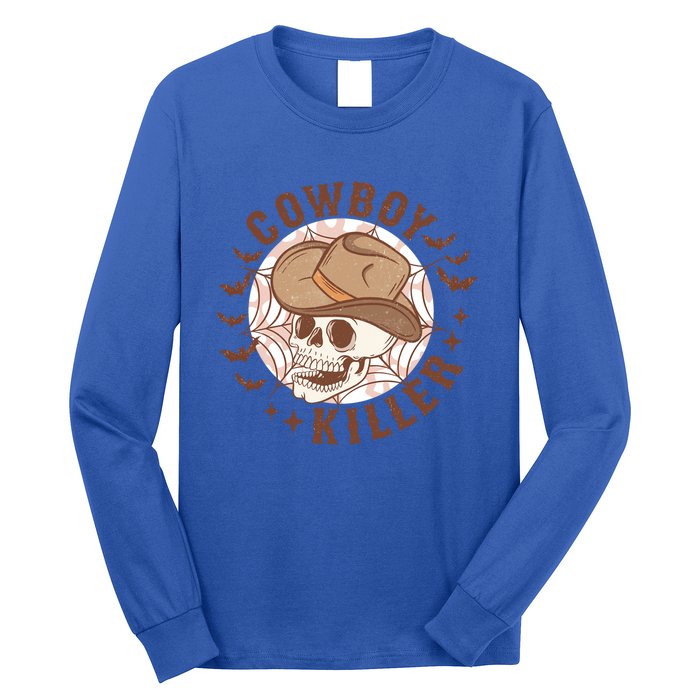 Cow Killer Skull Halloween Western Cow Country Gift Long Sleeve Shirt