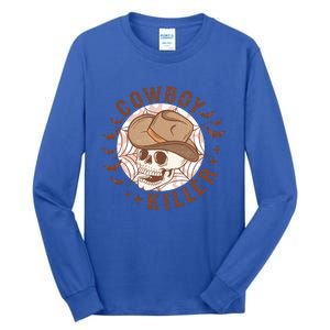 Cow Killer Skull Halloween Western Cow Country Gift Tall Long Sleeve T-Shirt