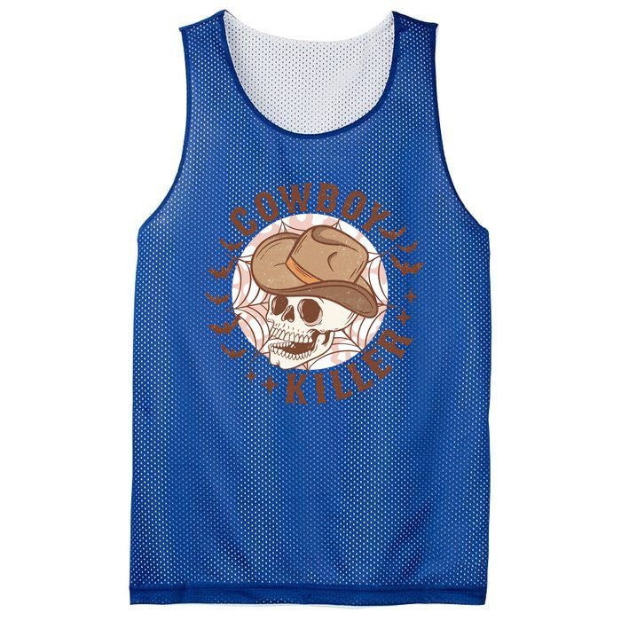 Cow Killer Skull Halloween Western Cow Country Gift Mesh Reversible Basketball Jersey Tank