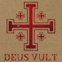Catholic Knight Templar Crusader Cross Cotton Canvas Backpack
