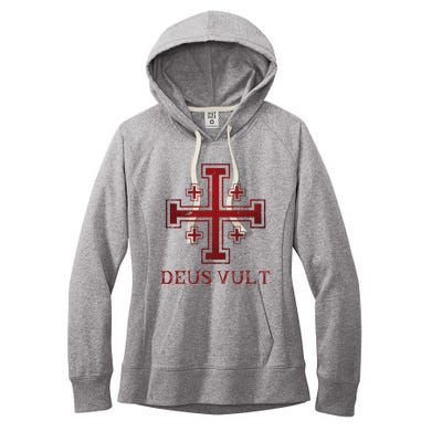 Catholic Knight Templar Crusader Cross Women's Fleece Hoodie