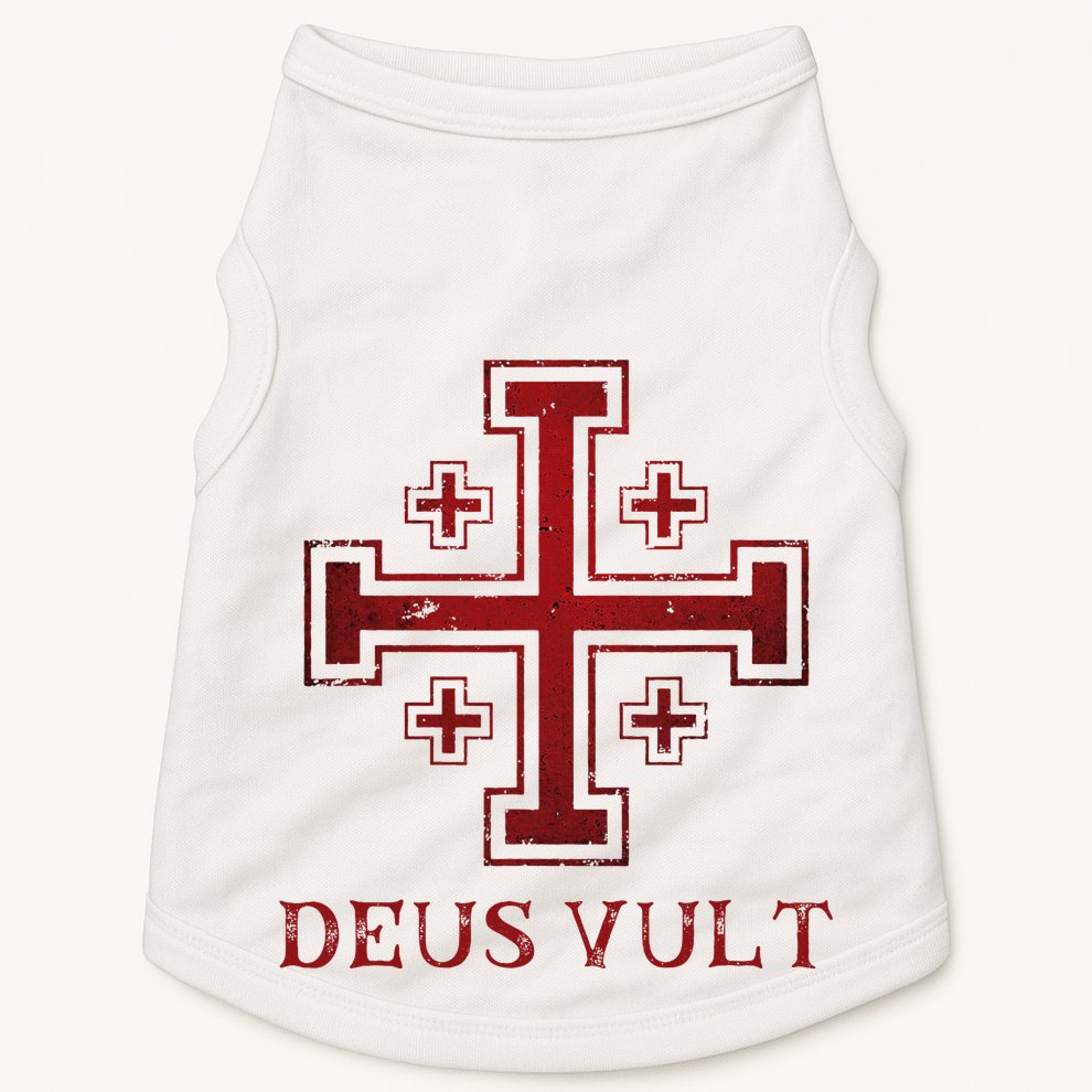 Catholic Knight Templar Crusader Cross Doggie Tank