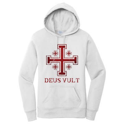 Catholic Knight Templar Crusader Cross Women's Pullover Hoodie