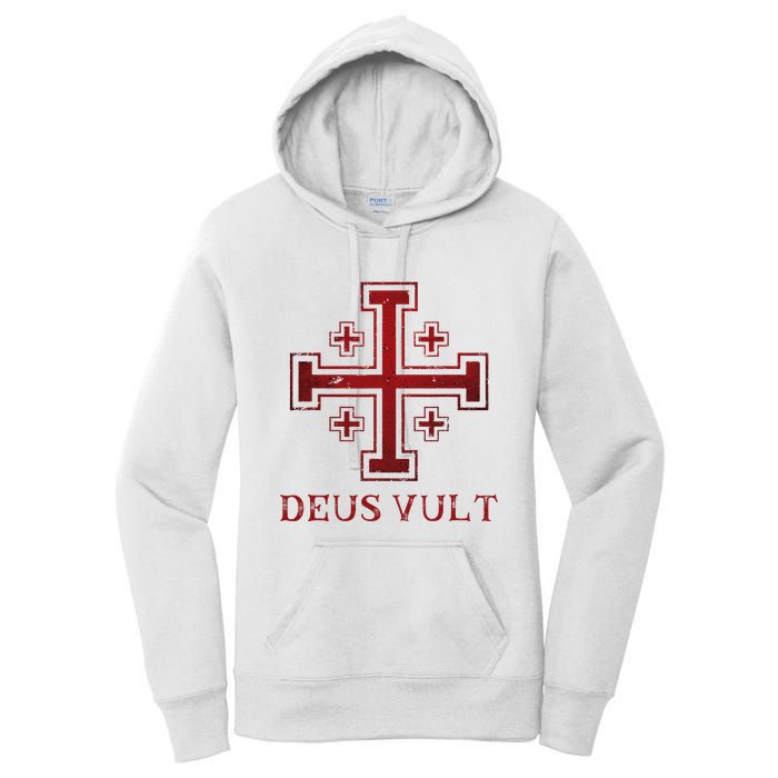 Catholic Knight Templar Crusader Cross Women's Pullover Hoodie