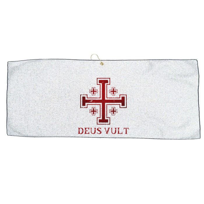 Catholic Knight Templar Crusader Cross Large Microfiber Waffle Golf Towel
