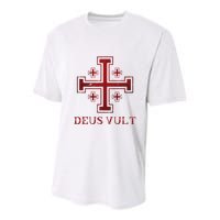 Catholic Knight Templar Crusader Cross Youth Performance Sprint T-Shirt