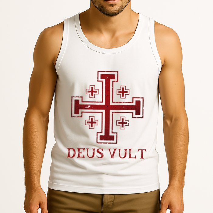 Catholic Knight Templar Crusader Cross Tank Top