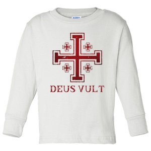 Catholic Knight Templar Crusader Cross Toddler Long Sleeve Shirt