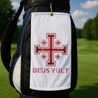 Catholic Knight Templar Crusader Cross Golf Towel