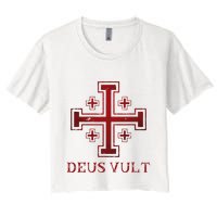 Catholic Knight Templar Crusader Cross Crop Top