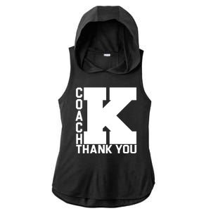 Coach K Thank You Ladies PosiCharge Tri-Blend Wicking Draft Hoodie Tank