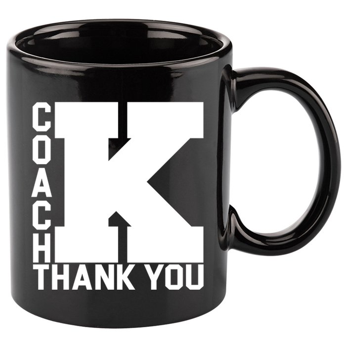 Coach K Thank You 11oz C Handle Ceramic Mug