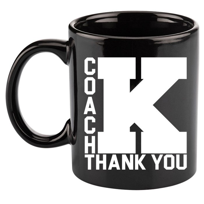 Coach K Thank You 11oz C Handle Ceramic Mug