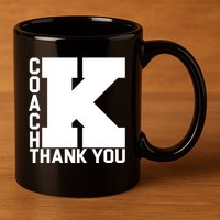 Coach K Thank You 11oz C Handle Ceramic Mug