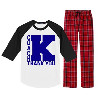 Coach K Thank You Raglan Sleeve Pajama Set