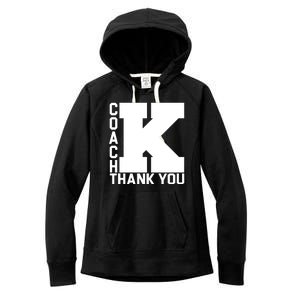 Coach K Thank You Women's Fleece Hoodie