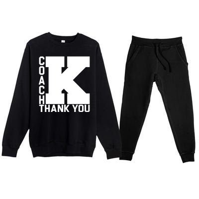 Coach K Thank You Premium Crewneck Sweatsuit Set