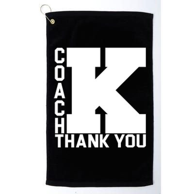 Coach K Thank You Platinum Collection Golf Towel