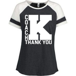 Coach K Thank You Enza Ladies Jersey Colorblock Tee