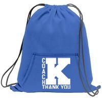 Coach K Thank You Sweatshirt Cinch Pack Bag