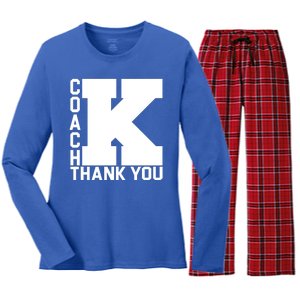 Coach K Thank You Women's Long Sleeve Flannel Pajama Set 