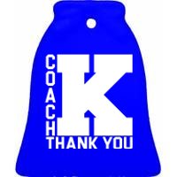 Coach K Thank You Ceramic Bell Ornament