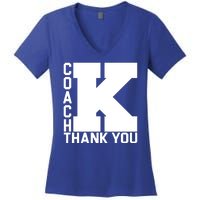 Coach K Thank You Women's V-Neck T-Shirt